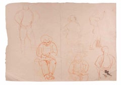 Antique Figures - Original Drawing - Early 20th Century