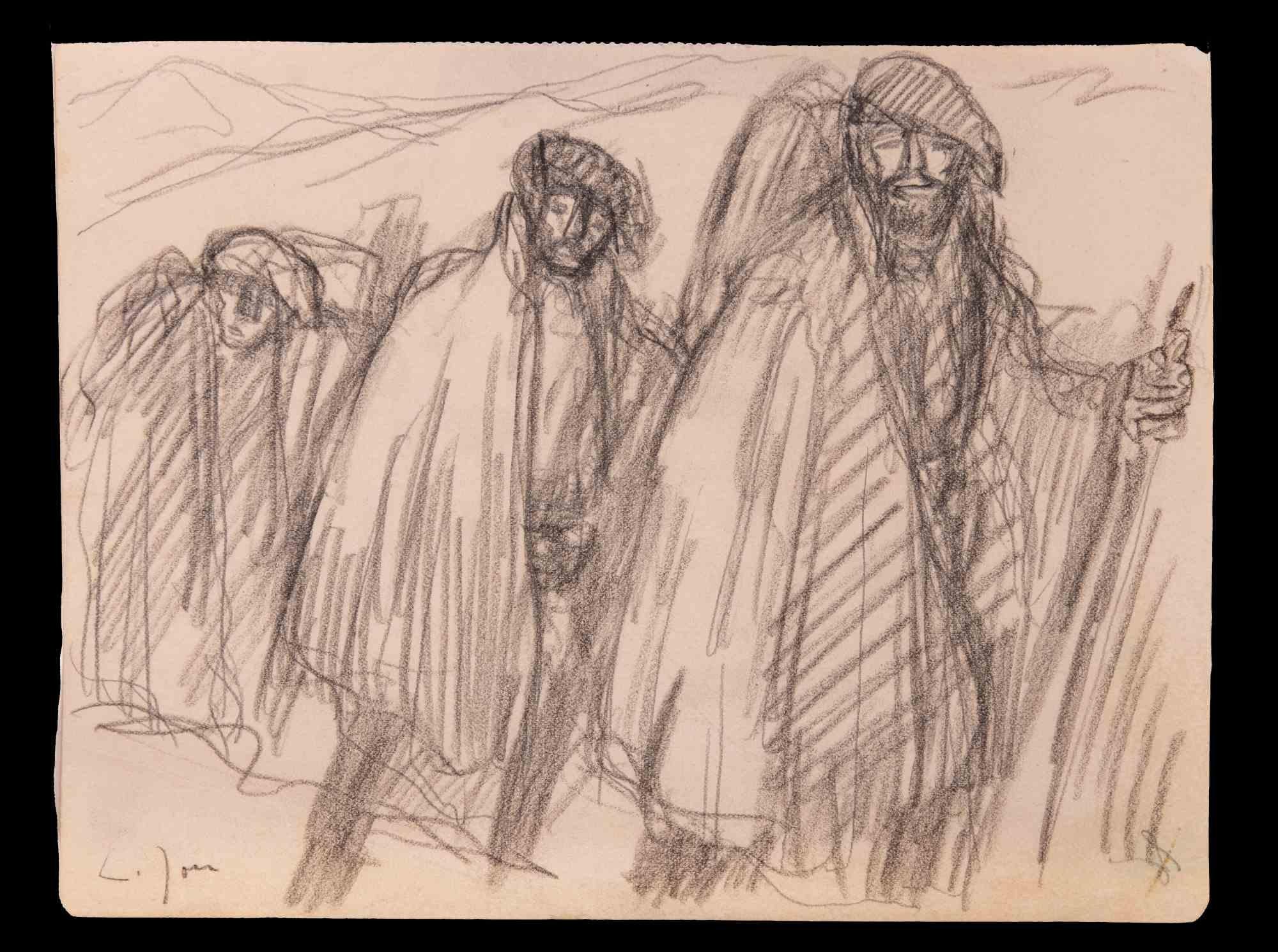 Walk is an Original Drawing in Pencil realized by Louis Jou (1882-1968).

Good conditions.

Hand-signed.

The Artwork is depicted through strong strokes in a well-balanced composition.

 