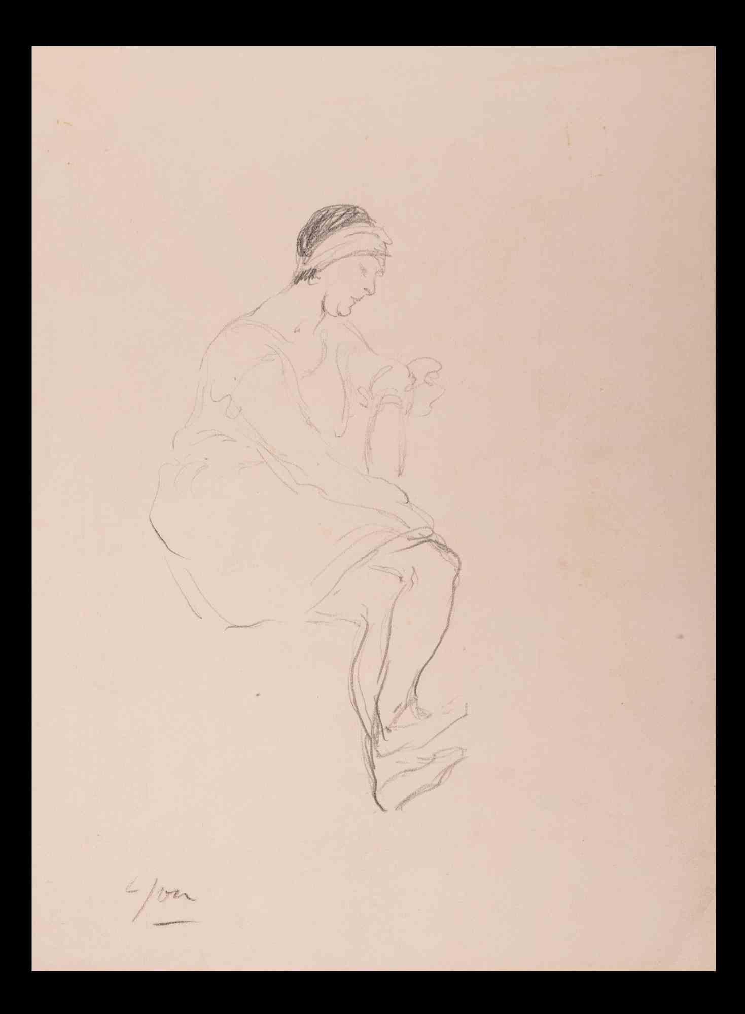Seated Woman is an Original Drawing in Pencil realized by Louis Jou (1882-1968).

Good conditions.

Hand-signed.

The Artwork is depicted through strong strokes in a well-balanced composition.

 

 

 

 

 