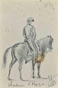 Chasseur d'Afrique - Dessin original - Début du 20e siècle