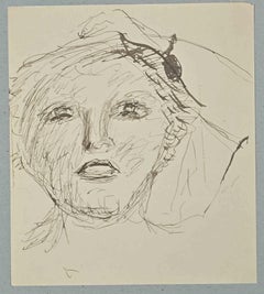 The Portrait  - Original Drawing by Lucien Coutaud - 1930s