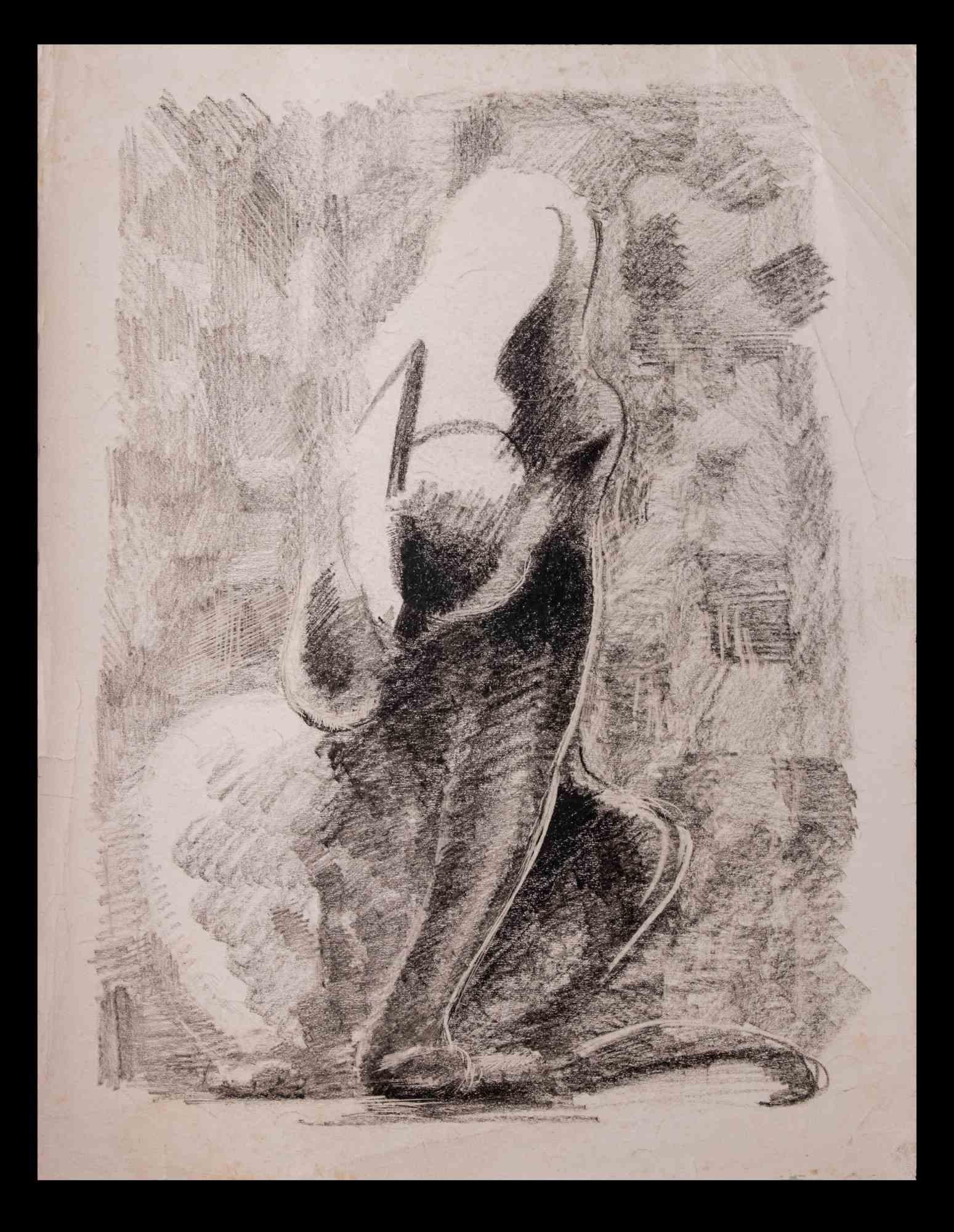 Cat is a charcoal drawing realized by Giselle Halff (1899-1971).

Good conditions.

Giselle Halff (1899-1971) born in Hanoi, student of R.X. Prinet, R. Ménard, L. Simon, B. Boutet de Monvel. Animal painter and draughtsman.