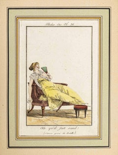 Ah Qu'il fait saud! - Radierung von Philibert-Louis Debucourt - 1797