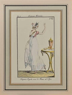 Antique La Chapeau-Capote - Etching by Philibert-Louis Debucourt - 1797