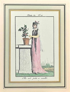 Elle Est Prète a Cueillir - Radierung von Philibert-Louis Debucourt - 1797