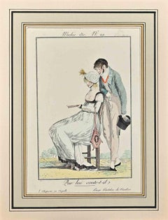 Antique Que Lui Conte-t-Il? - Etching by Philibert-Louis Debucourt - 1797