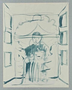 Desperate - Original Drawing by Lucien Coutaud - 1945