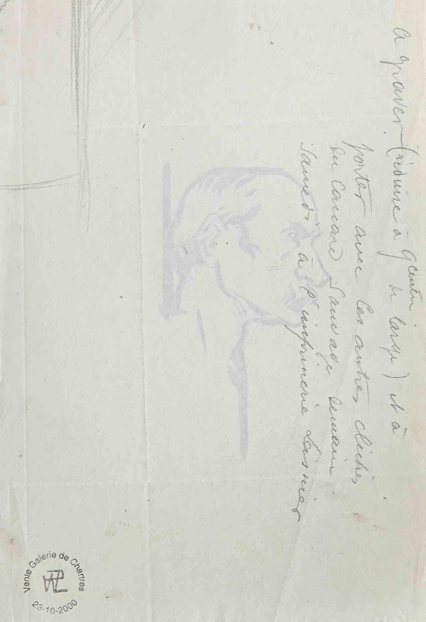 Porträt -  Chinesische Tintenzeichnung von Hermann Paul – frühes 20. Jahrhundert im Angebot 1