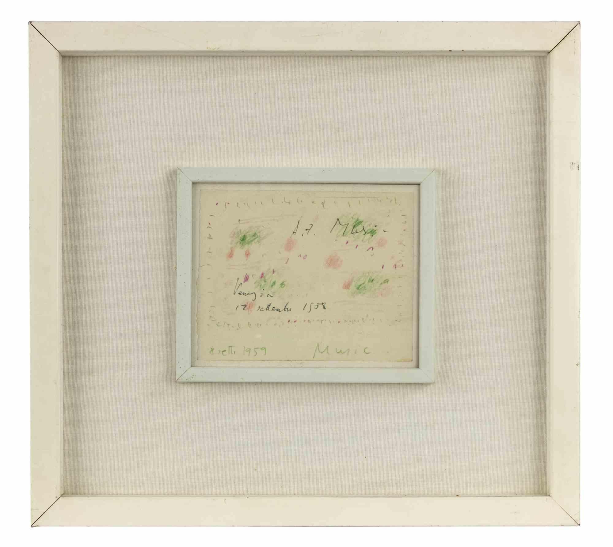 Venice is an original modern artwork realized by Zoran Mušic in 1959.

Mixed colored pastel drawing.

Includes frame.

Hand signed and dated on the lower margin.

Anton Zoran Mušic (12 February 1909 – 25 May 2005). Born in Gorizia in 1909, he