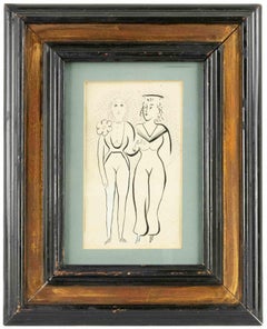 Two women - l Drawing by Mario Mafai - Early 20th Century