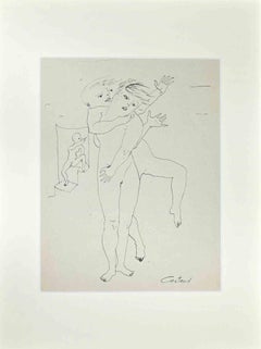Nudes - Drawing by Lucien Coutaud - 1950s