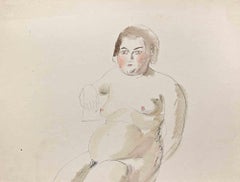 Nu de femme - Dessin de Hermann Paul - Début du 20e siècle