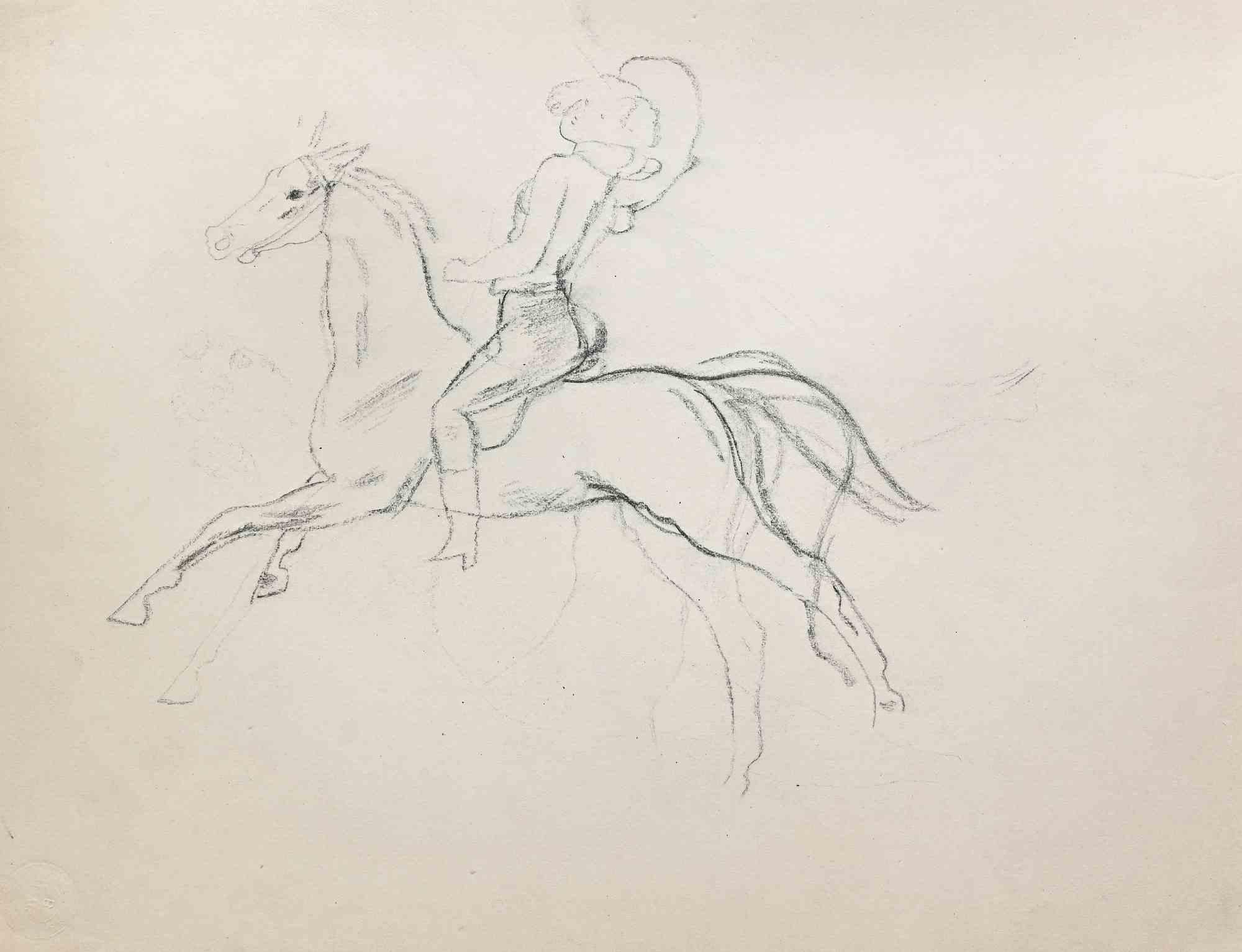 Nude of Woman - Drawing by Hermann Paul - Early 20th Century For Sale 1