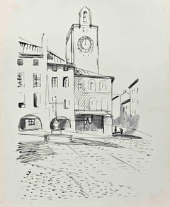 The Church -  Drawing by Hermann Paul - Early 20th Century