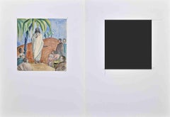 Jesus - Originalzeichnung von Gaston Touissant - Anfang des 20. Jahrhunderts