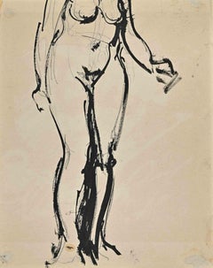 Retrato - Dibujo original a rotulador negro - 1929