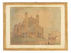 Ventana oeste - Castillo de Georges Windsor - Pintura de Paul Fischer - 1847