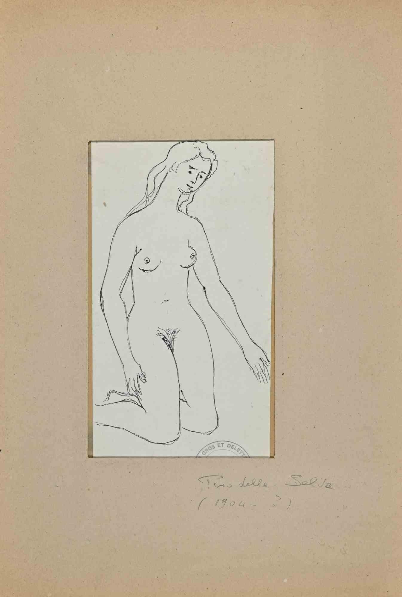 Nude of Woman is an Original China Ink Drawing realized by Pino della Selva (1904-1987).

Good condition included a brown cardboard passpartout.

Not signed.

Pino della Selva (pseudonym of Pino Giuffrida ) is a painter, sculptor , designer and