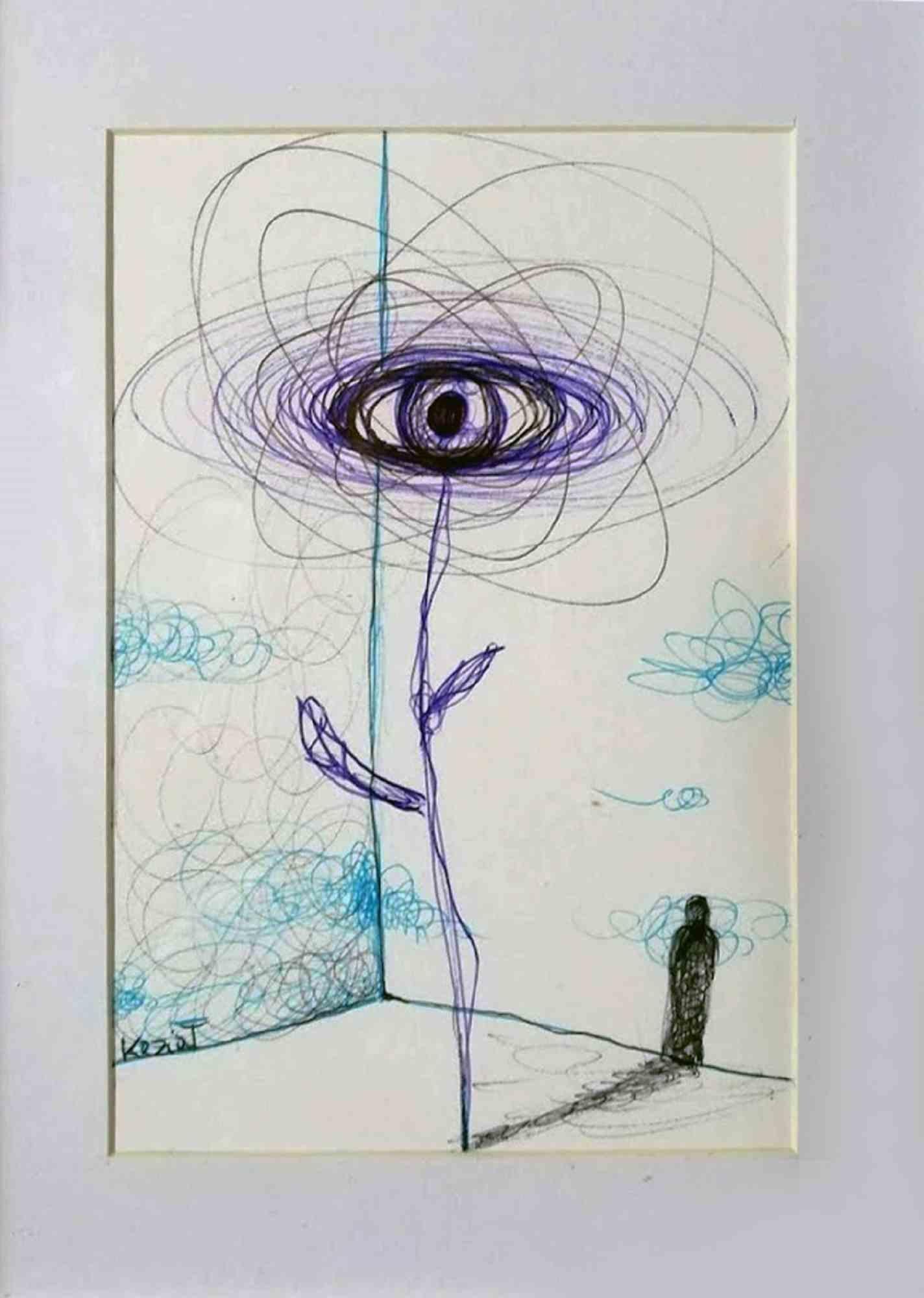 Beyond  is a beautiful drawing realized by the Italian artist KEZIAT  in 2022.

Pen on 10x 15 cm paper, on 10 x 22 cm support.

Hand-signed by the artist .

Perfect conditions. Certificate of authenticity provided by the artist.