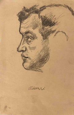 Profile - Drawing by Mino Maccari - Mid-20th Century