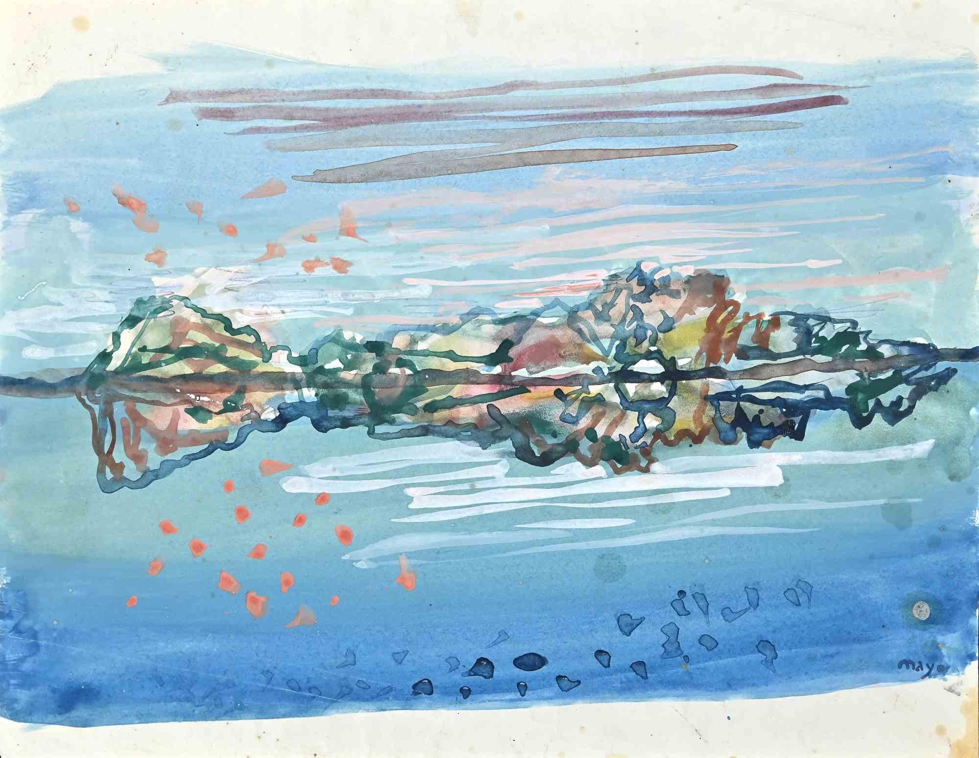 Seascape is an original drawing in watercolor on paper, realized by the artist Antoine Mayo (1905-1990) in the 1950s.

Hand-Signed on the lower right margin

In good condition.

Antoine Mayo  (Port Said, Egypt 1905 - Seine Port1990). Greek painter