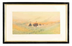 Arabic Desert - Drawing in Ink and Watercolor - Late 20th century