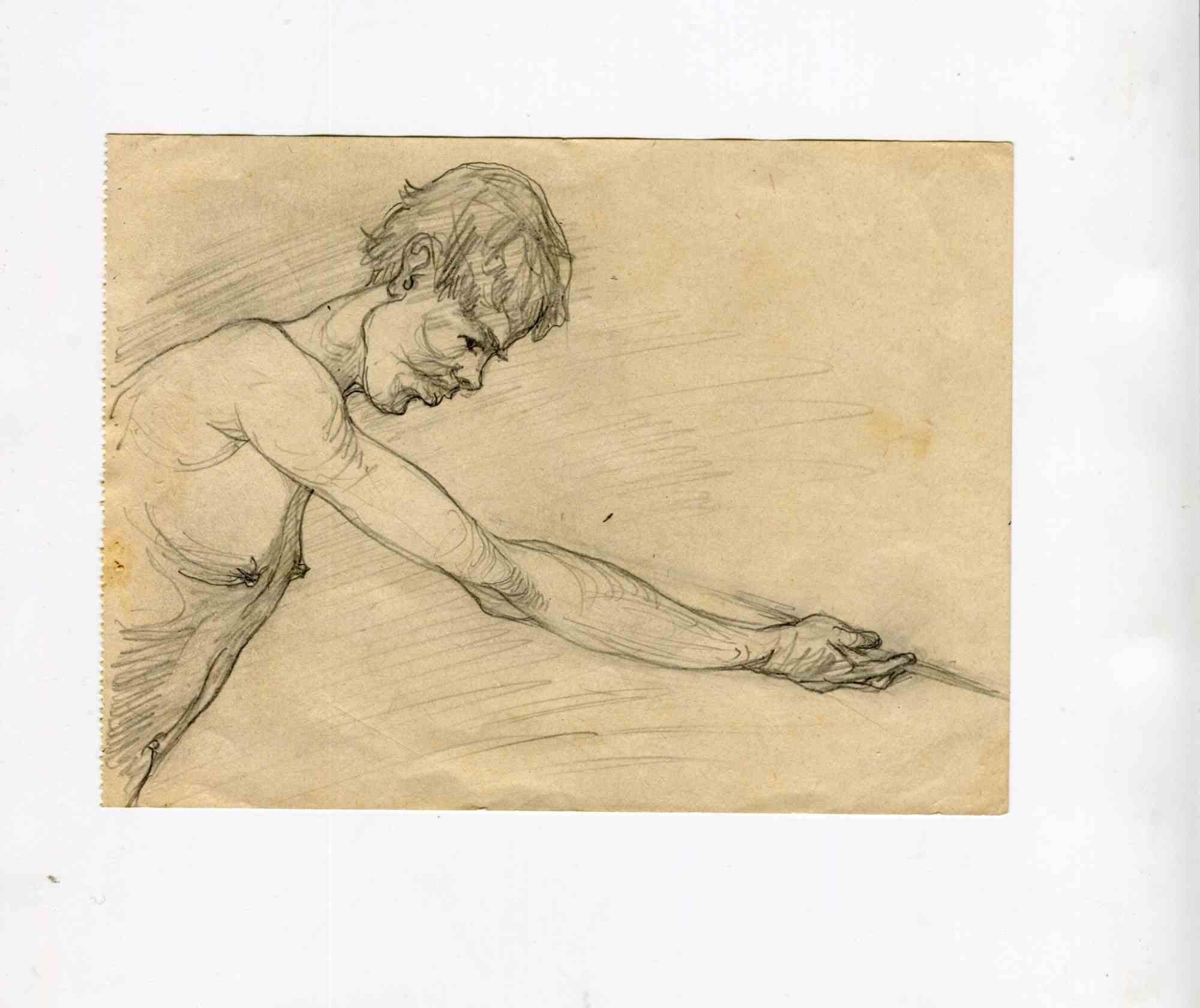 Augusto Monari Figurative Art - Figure - Drawing - Early 20th Century