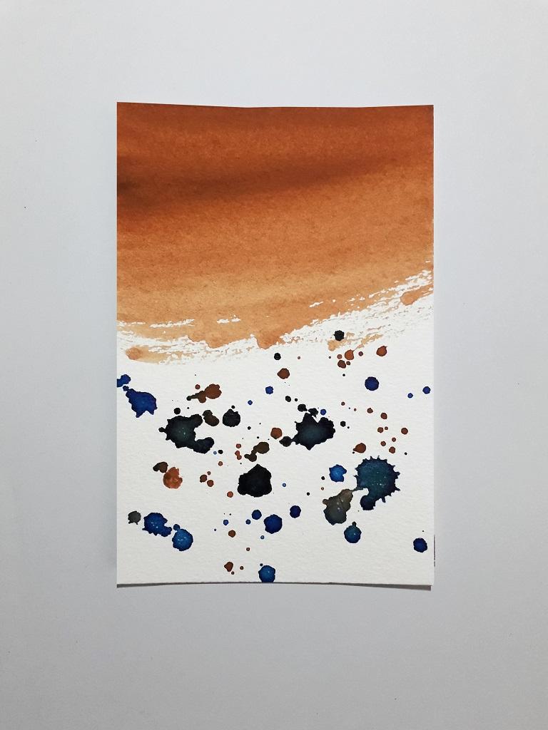 Splash is an original watercolor on paper 300g/m2 realized by Antonietta Valente in 2020.

Hand-signed and dated on the back. Perfect conditions. Certificate of authenticity provided by the artist.

Vital, confused, disorderly drizzles animate the