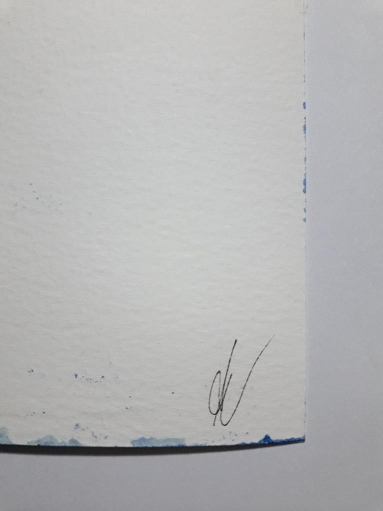 Welle - Draufsicht -  Aquarellzeichnung von Antonietta Valente – 2020 im Angebot 1