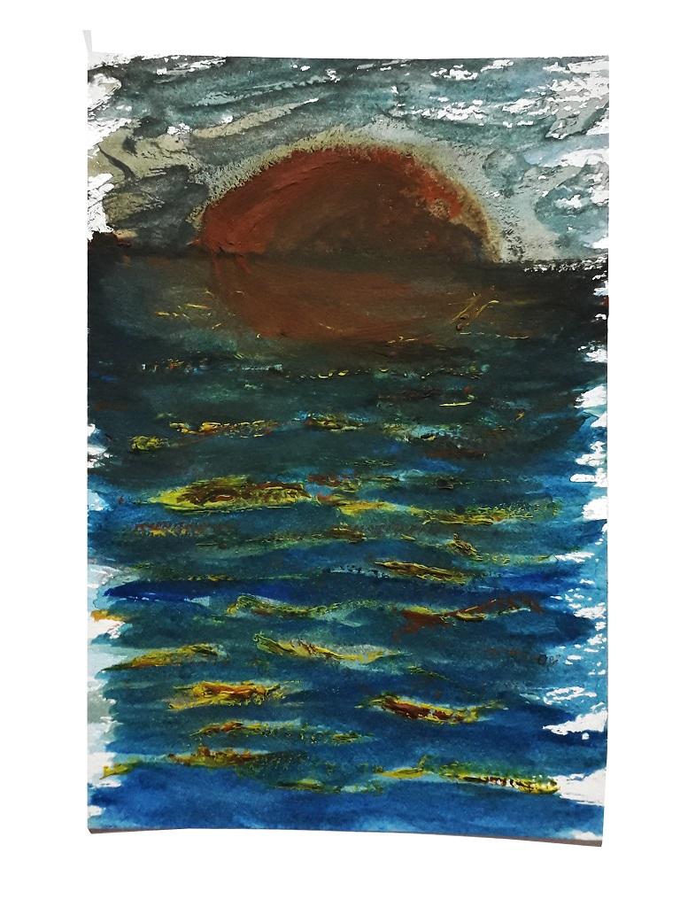 Fire -  Watercolor Drawing by Antonietta Valente - 2020