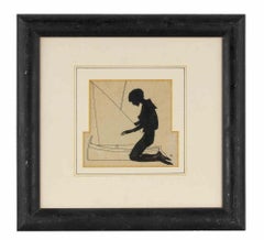 El Hombre - Tinta china Dibujo de Bruno Angoletta - Años 20