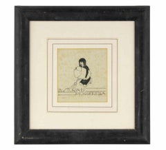 La historia de Pioggerella - Tinta china Dibujo de Bruno Angoletta - Años 20