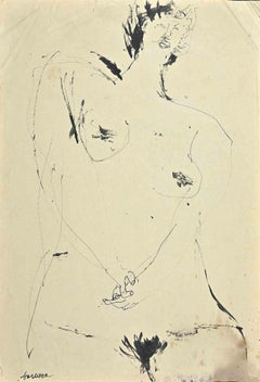 Nude - Original Drawing by Sergio Barletta - 1970s