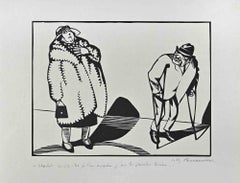 Contrasts -  Drawing by Hermann Paul - Early 20th Century