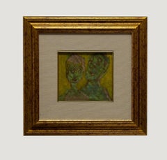 Lovely Couple -  Mixed Media Drawing by Mino Maccari - 1960s