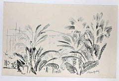 Landscape - Drawing by François Quelvée - Mid-20th Century