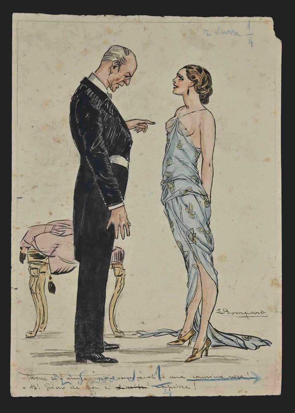 1920s Drawings and Watercolor Paintings 705 For Sale at 1stDibs