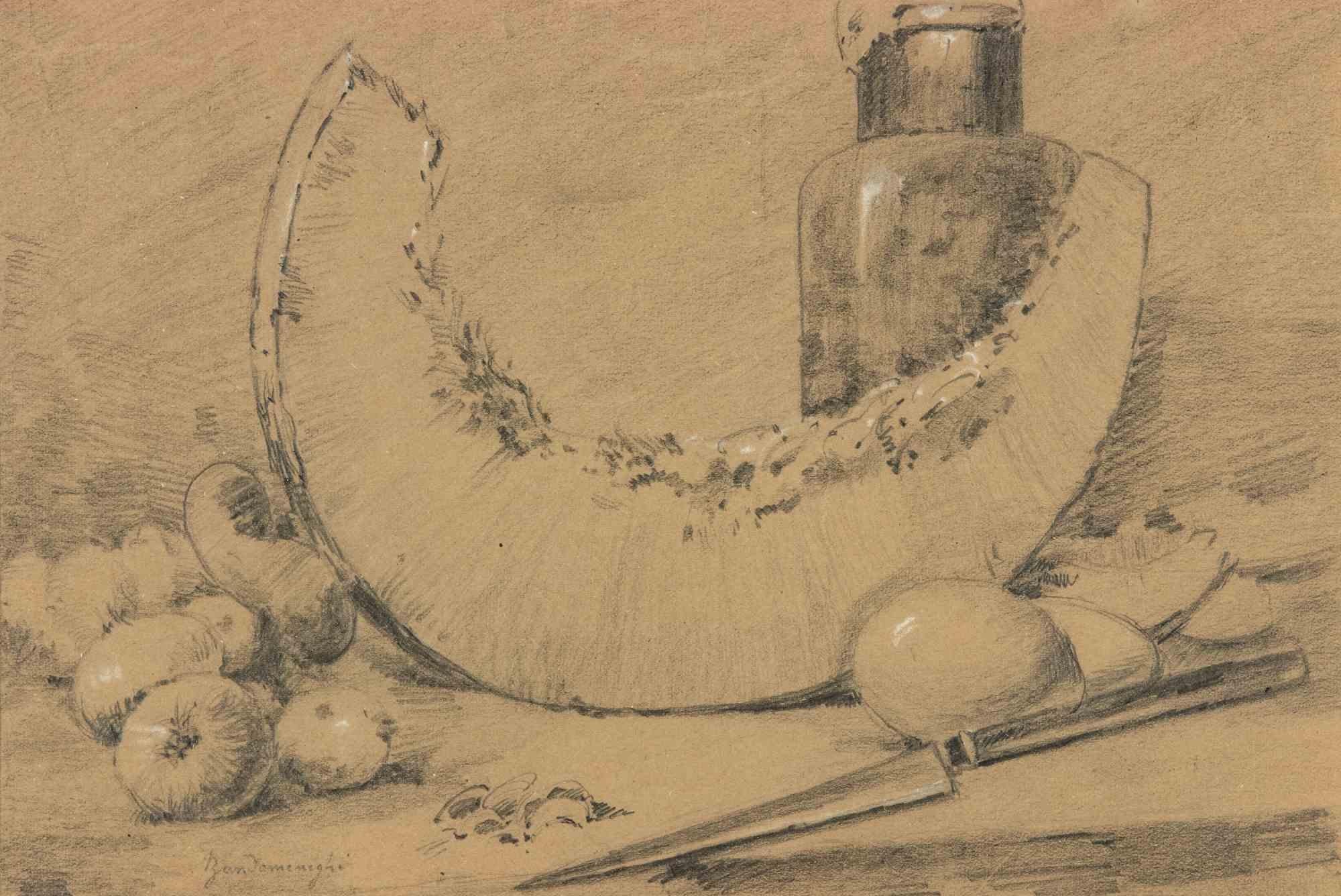 Stillleben –  Zeichnung von Federico Zandomeneghi – frühes 20. Jahrhundert im Angebot 2