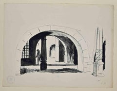 Prospective – Zeichnung von Hermann Paul – Anfang des 20. Jahrhunderts