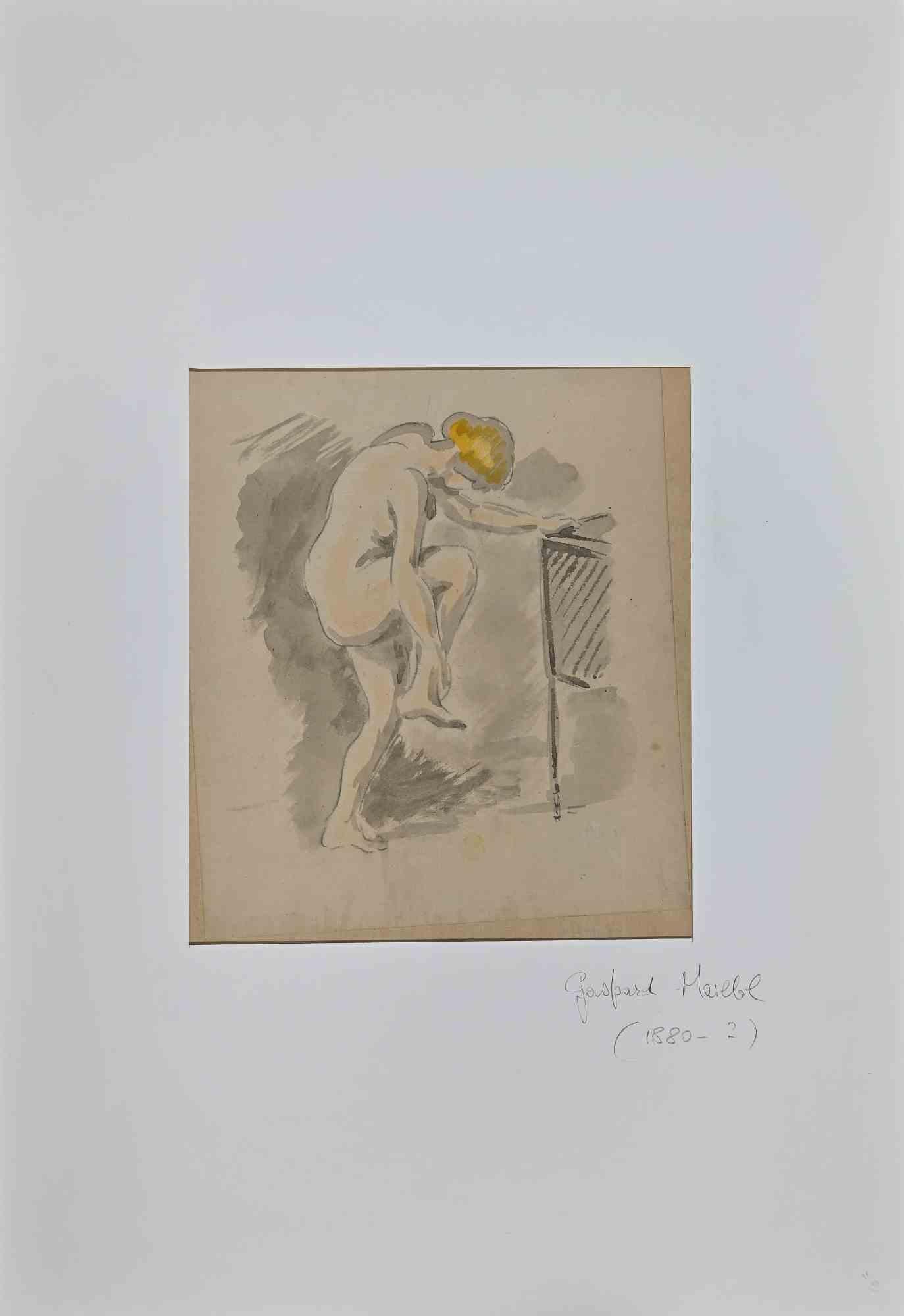 Akt einer Frau – Zeichnung von Gaspard Maillol – frühes 20. Jahrhundert im Angebot 1