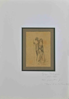 Croquis de préparation - dessin au crayon de Georges Rochegrosse - 1909