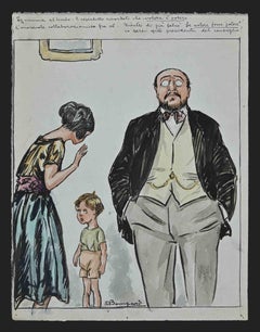 The Family Scheme - Drawing by Luigi Bompard - 1920s