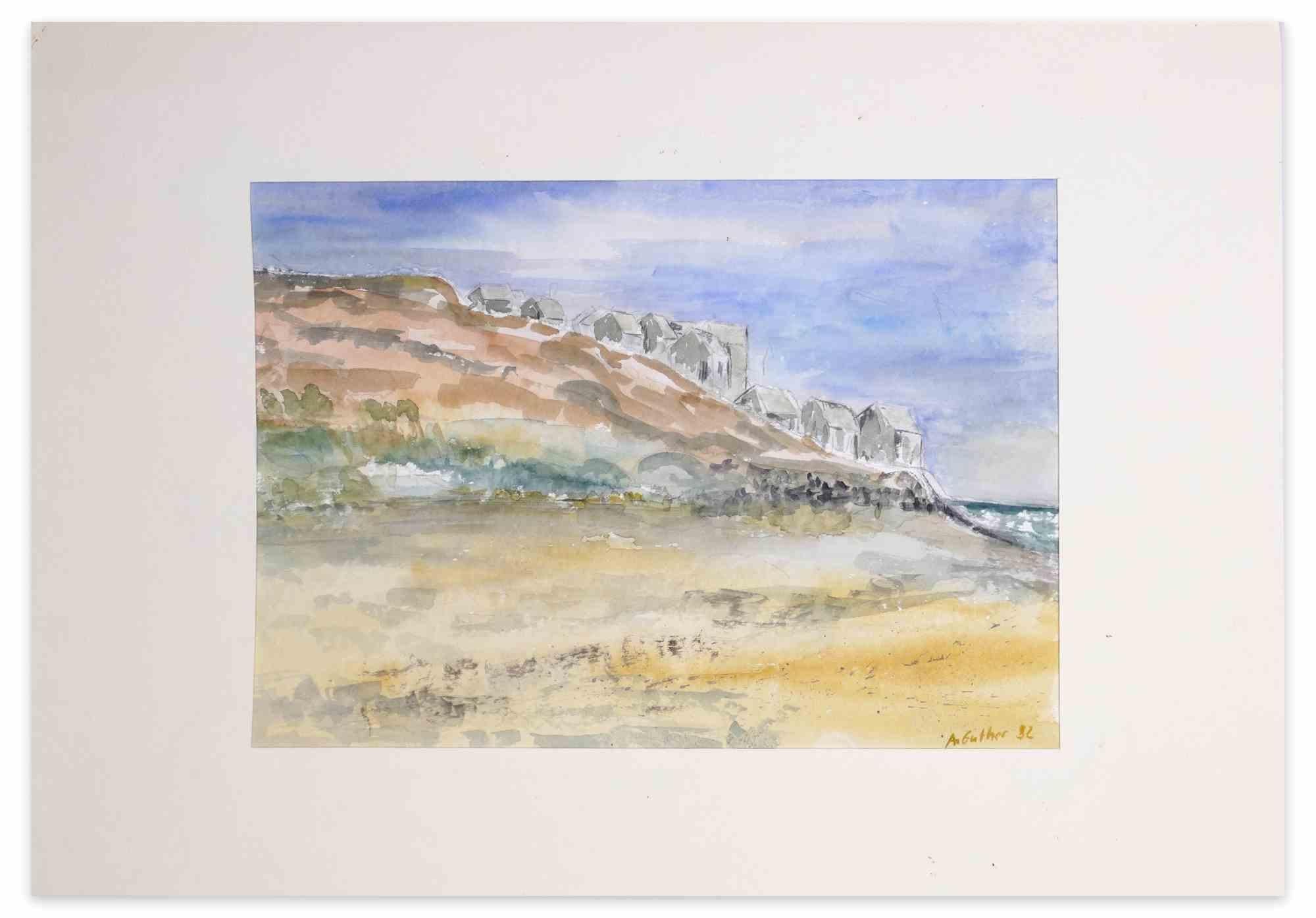 Landscape is a drawing in watercolor realize by Armin Guther in 1992.

Hand-Signed

Good conditions.

The artwork is represented through soft pencil strokes.

 