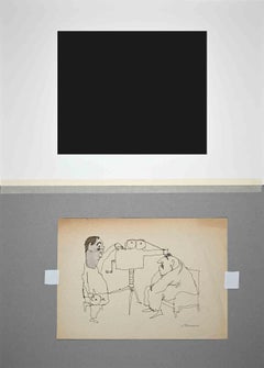 The Director - Drawing by Mino Maccari - Mid-20th Century