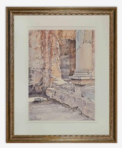 Hadrian's Villa – Aquarell von Vladimir Khasiev -2015