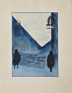 Château - Zeichnung von Hermann Paul - Anfang des 20.