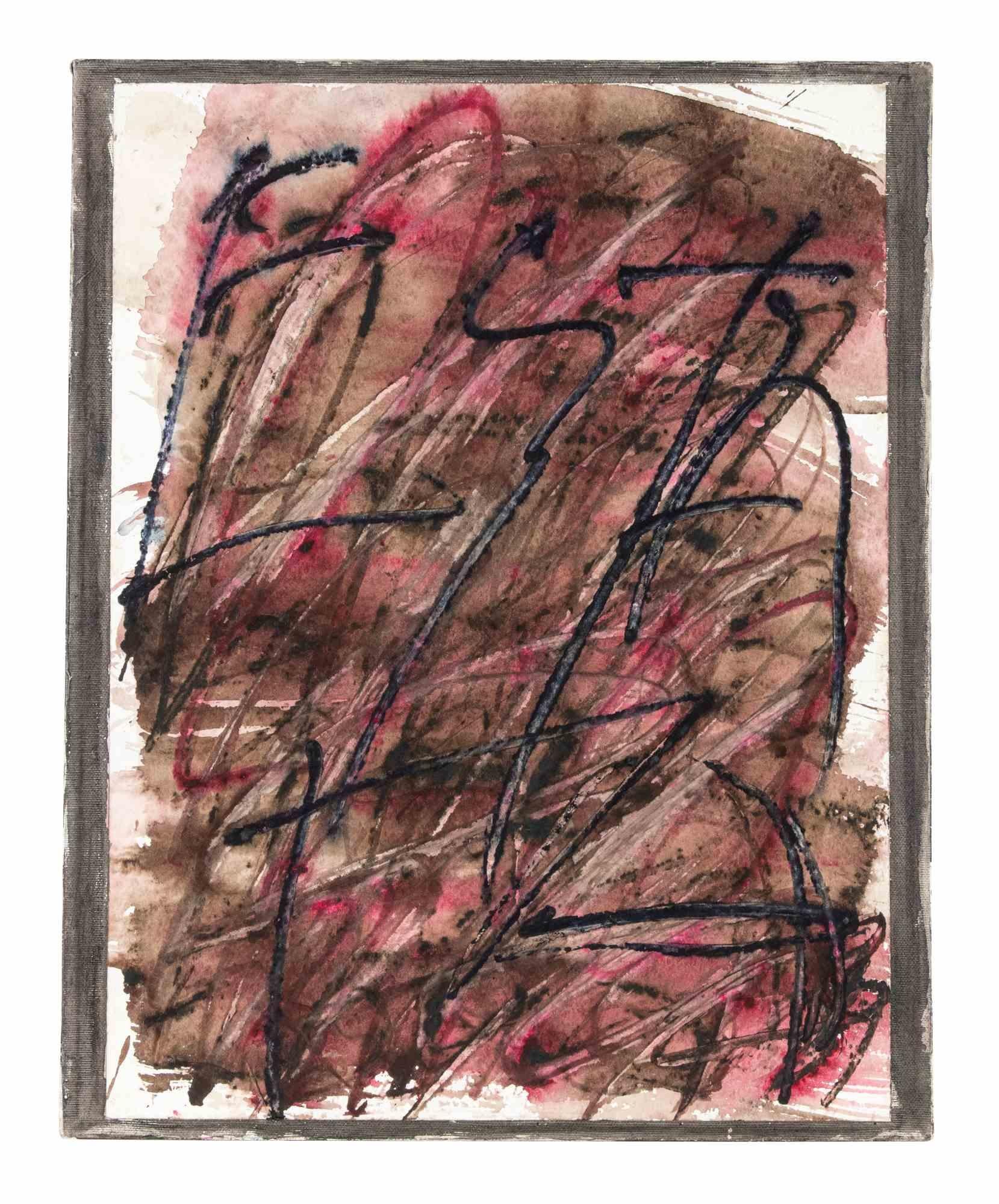 Composizione astratta - Tempera e acquerello di Li Yang Yang - 1989
