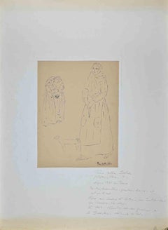 Frauen – Zeichnung von Pino della Selva – 1940er Jahre