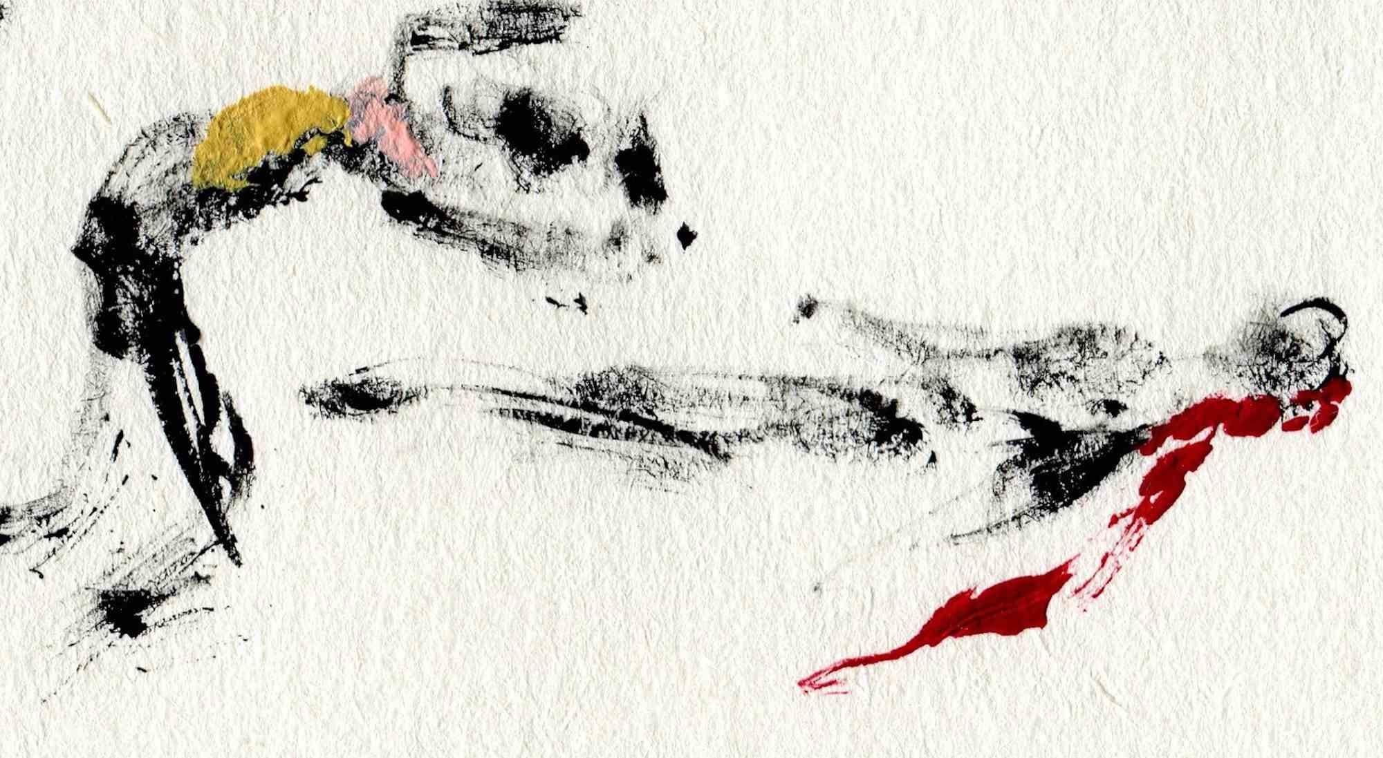 La libertad como sangre que inunda - Dibujo de Parimah Avani - 2022 en venta 1