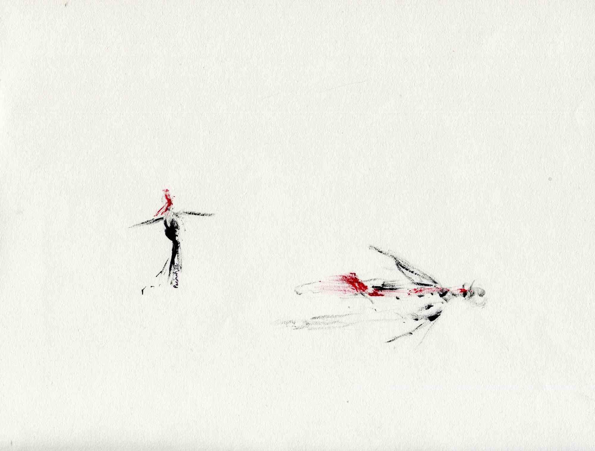 Bloody Roses Of Street ist eine Zeichnung der iranischen Malerin und Dichterin Parimah Avani aus dem Jahr 2022.

China-Tusche und Acryl auf elfenbeinfarbenem Papier.
Handsigniert und datiert.
Ausgezeichnete Bedingungen.
 
Präsentiert in einer von